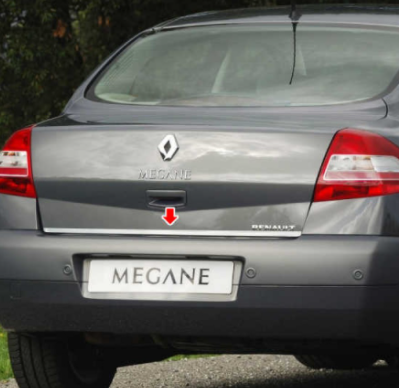 Renault Megane 2 Sedan Bagaj Alt Kromu Nikelajı 2003-2012