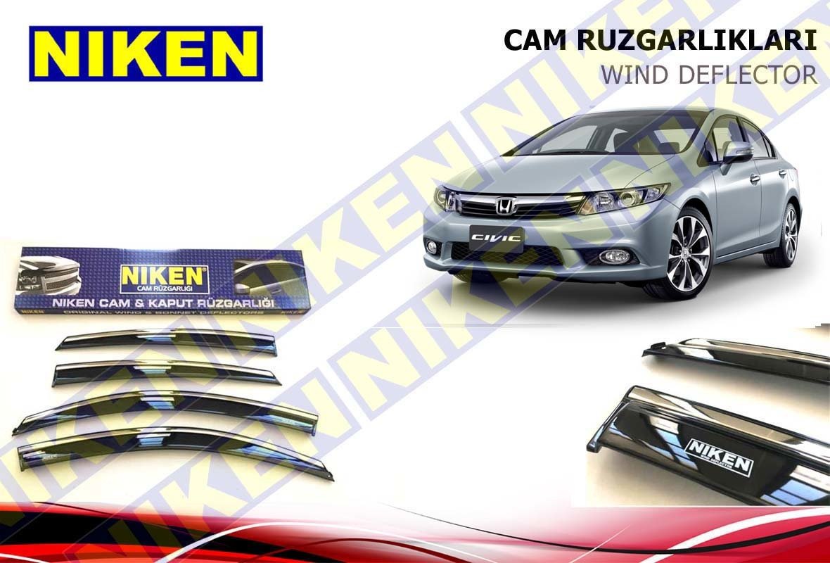 Honda Civic Fb7 Kromlu Cam Rüzgarlığı Niken 2012-2015
