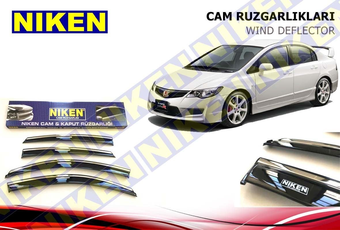 Honda Civic Fd6 Kromlu Cam Rüzgarlığı Niken 2006-2011