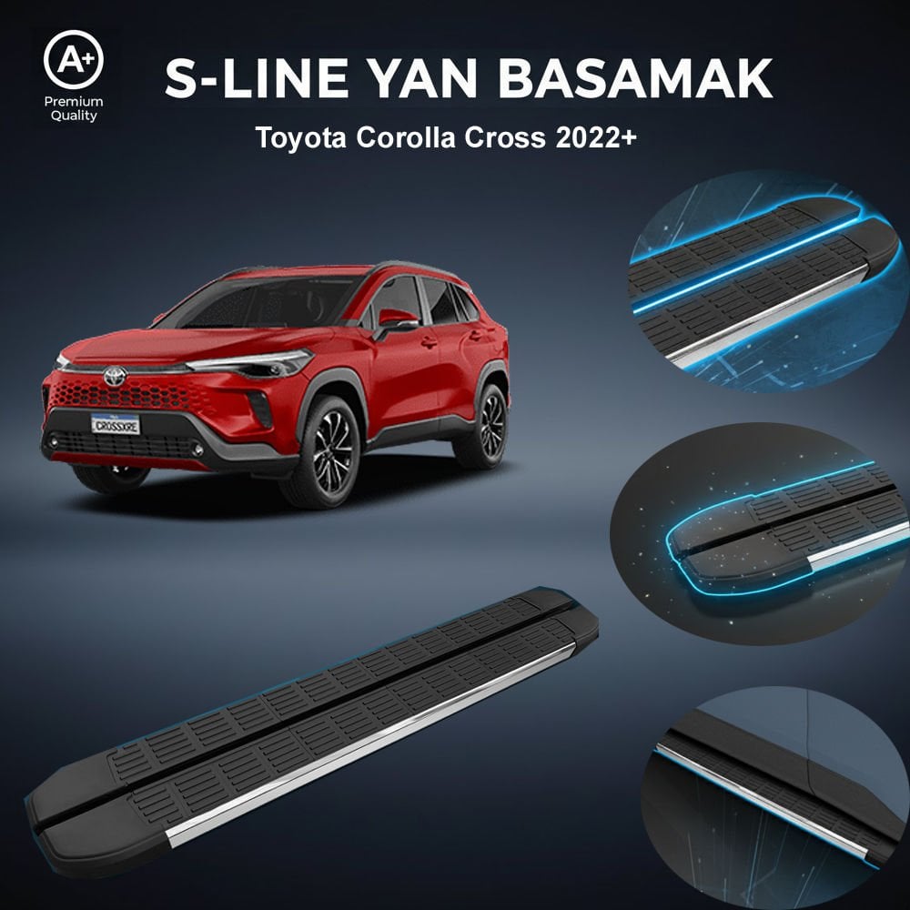 Toyota Corolla Cross S-Line Premium Krom Yan Basamak 2022 Sonrası
