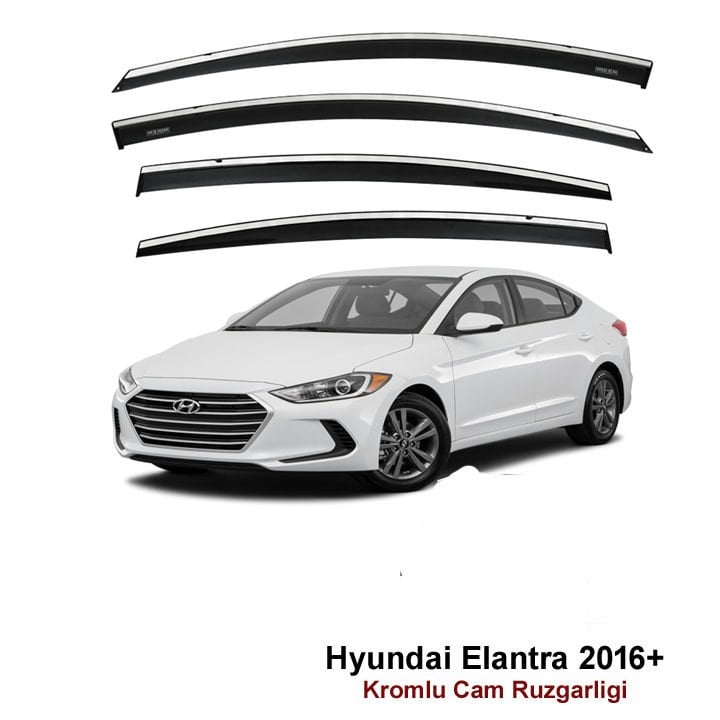 Hyundai Elantra Kromlu Cam Rüzgarlığı Niken 2016 Sonrası