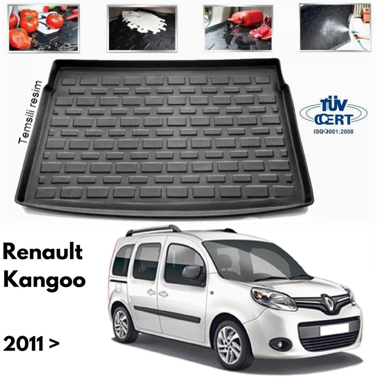 Renault Kangoo 2 Bagaj Havuzu Paspası 2011 Sonrası