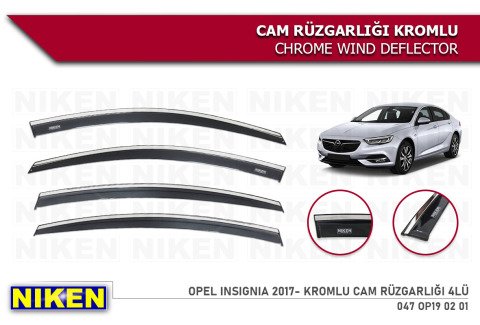 Opel insignia Kromlu Cam Rüzgarlığı Niken 2017 Sonrası