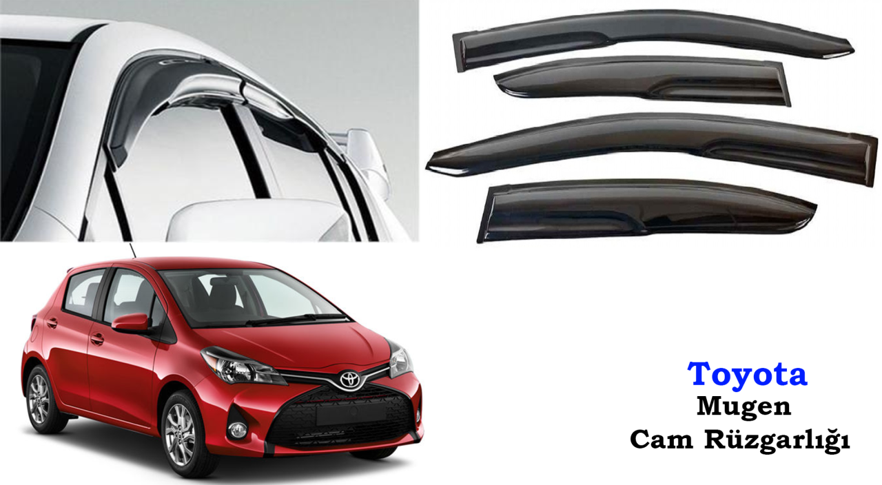 Toyota Yaris Mugen Cam Kenar Rüzgarlığı 2013-