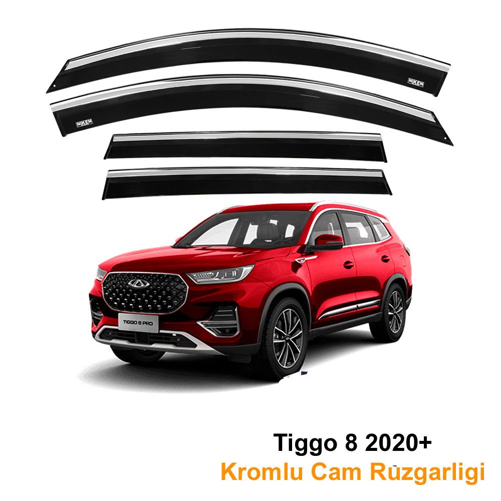 Chery Tiggo 8 Kromlu Cam Rüzgarlığı Niken 2020 Sonrası