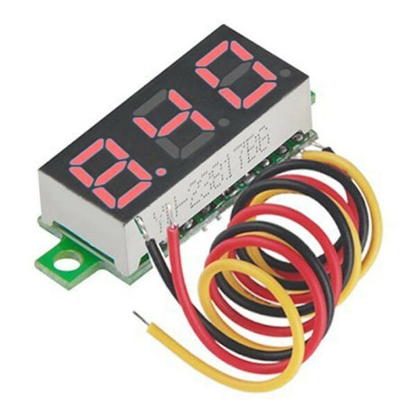 0.28 inch DC 0-100V Mini Dijital Voltmetre 3 Kablolu DC