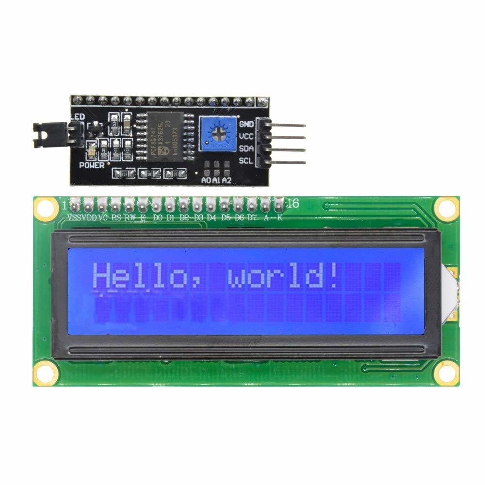 IIC/I2C/TWI Seri LCD Mavi Ekran 16x2