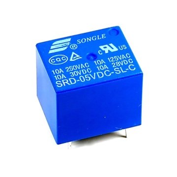 Röle 12VDC 250v 10A 5 Pin SRD SL C RELAY Mavi SONGLE