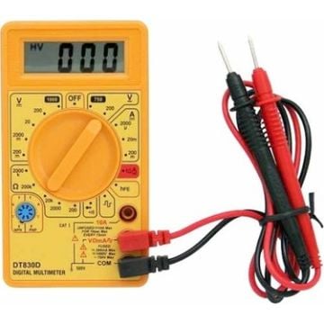 Multimetre voltmetre Dijital Cep tipi DT-830D Sarı