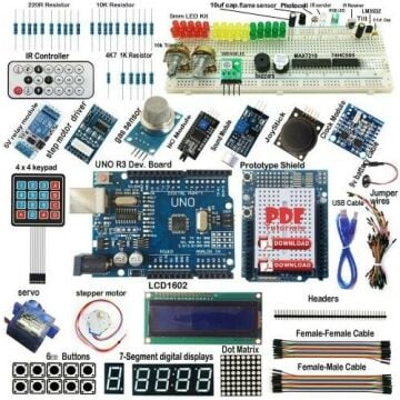 Arduino Uno R3 Ultimate Başlangıç Seti Kutulu 190 Parça 395 Adet Set