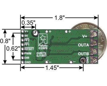 Yüksek Güçlü Motor Sürücü Kartı 18V 25A