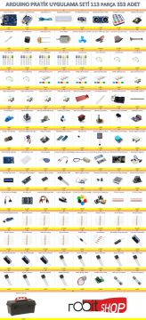 Arduino Pratik Uygulama Seti 113 Parça 353 Adet