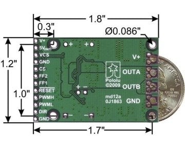 Yüksek Güçlü Motor Sürücü Kartı 18 V 25 A