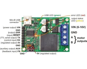 Geri Beslemeli Jrk 12v12 USB Motor Kontrol Kartı
