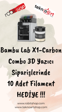 Bambu Lab X1-Carbon Combo 3D Yazıcı + 10 ADET FİLAMENT HEDİYE !!!