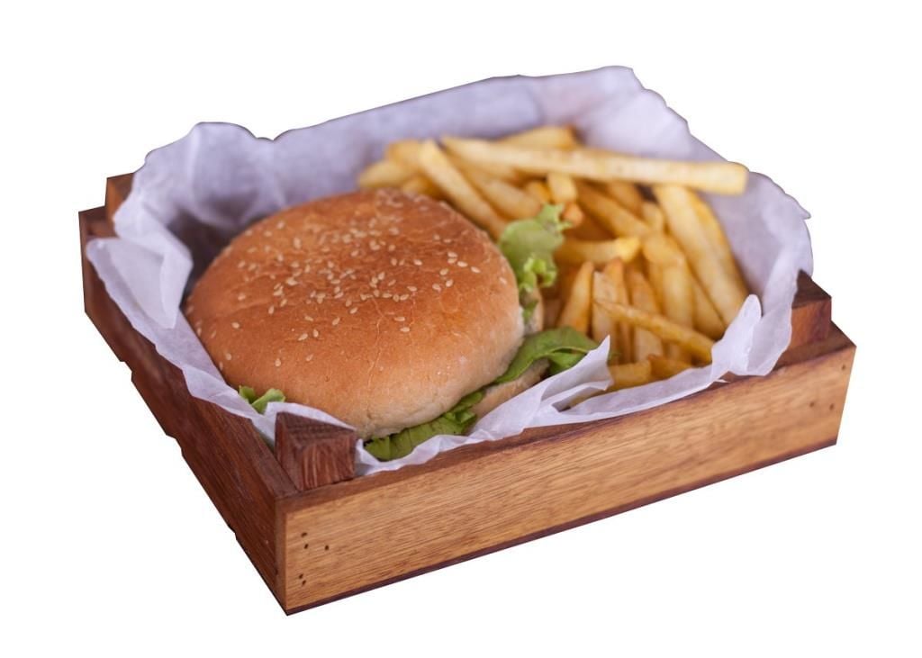 Kapp Hamburger Sunum Kasası - Kayın 14x17 cm