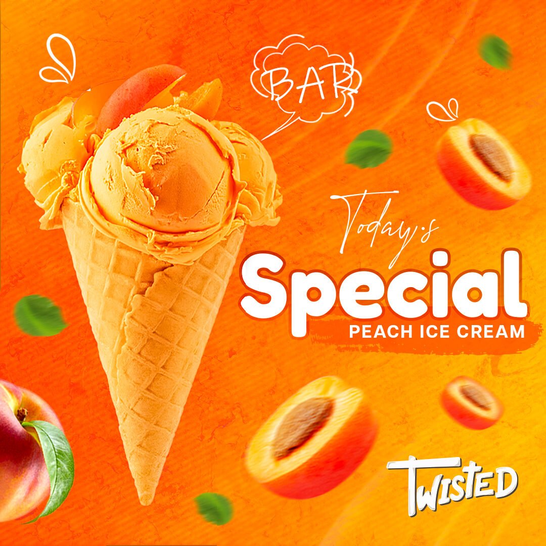 Twisted Bar Peach ice Cream Aroma