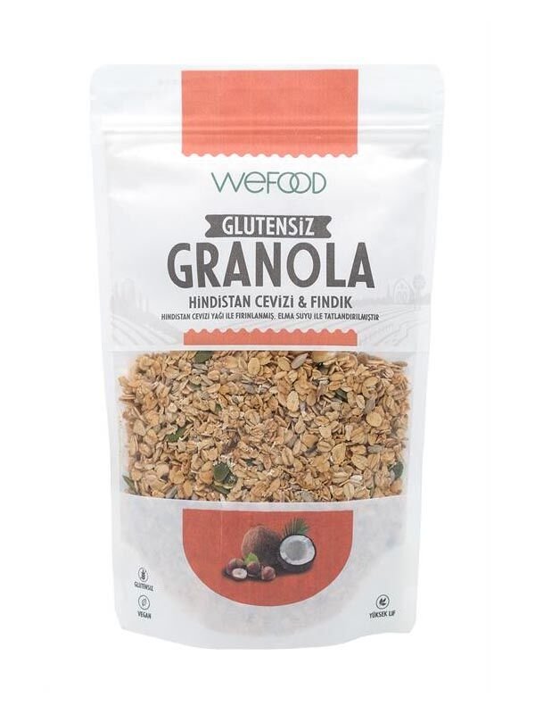 WeFood Glutensiz Granola Hindistan Cevizi & Fındık 250gr