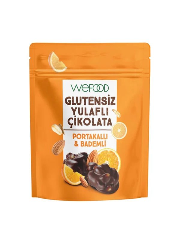 Wefood Glutensiz Yulaflı Çikolata Portakallı & Bademli 40 gr
