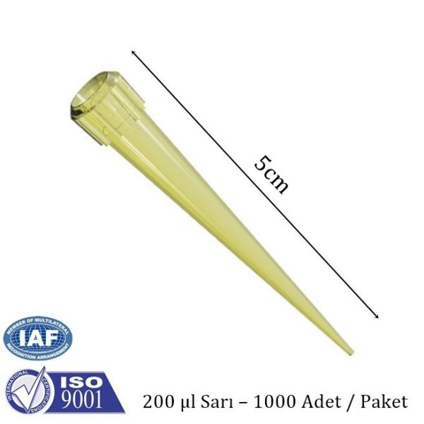 Sarı Pipet Ucu 200 µl | 1000/Paket