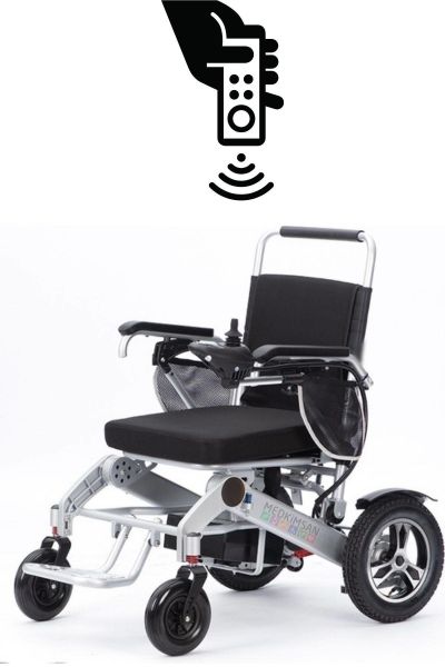 Lityum Pilli Hafif Akülü Tekerlekli Sandalye | Uzaktan Kumandalı | Tek Hareketle Katlanabilir