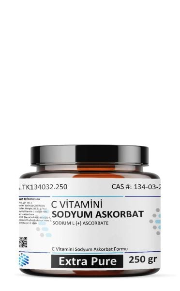 Sodyum Askorbat 250 gr | C Vitamini, Pharma Grade | Sodium Ascorbate