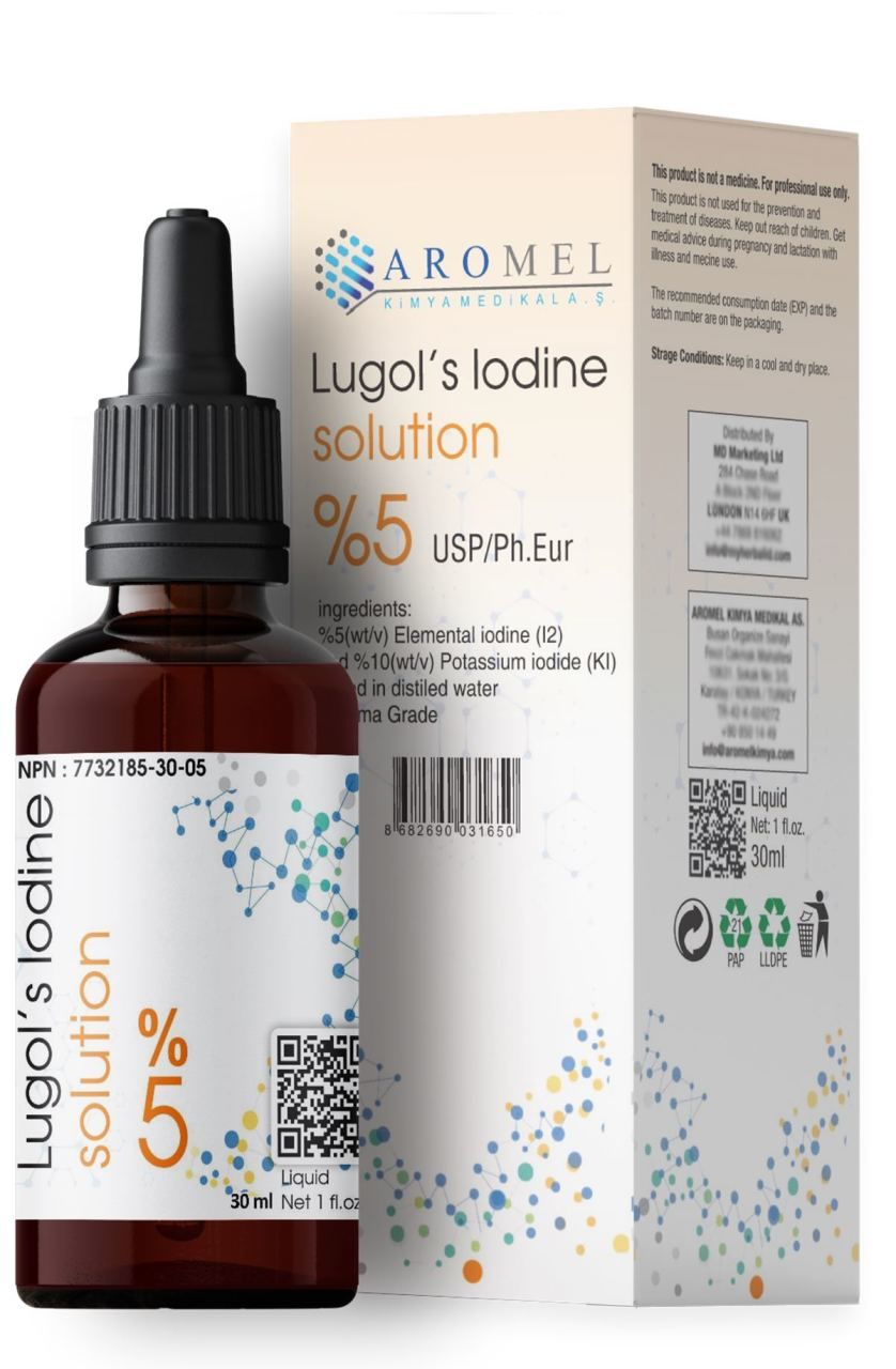 Aromel Lugol Çözeltisi %5 lik | 30 ml | Damlalıklı Şişe