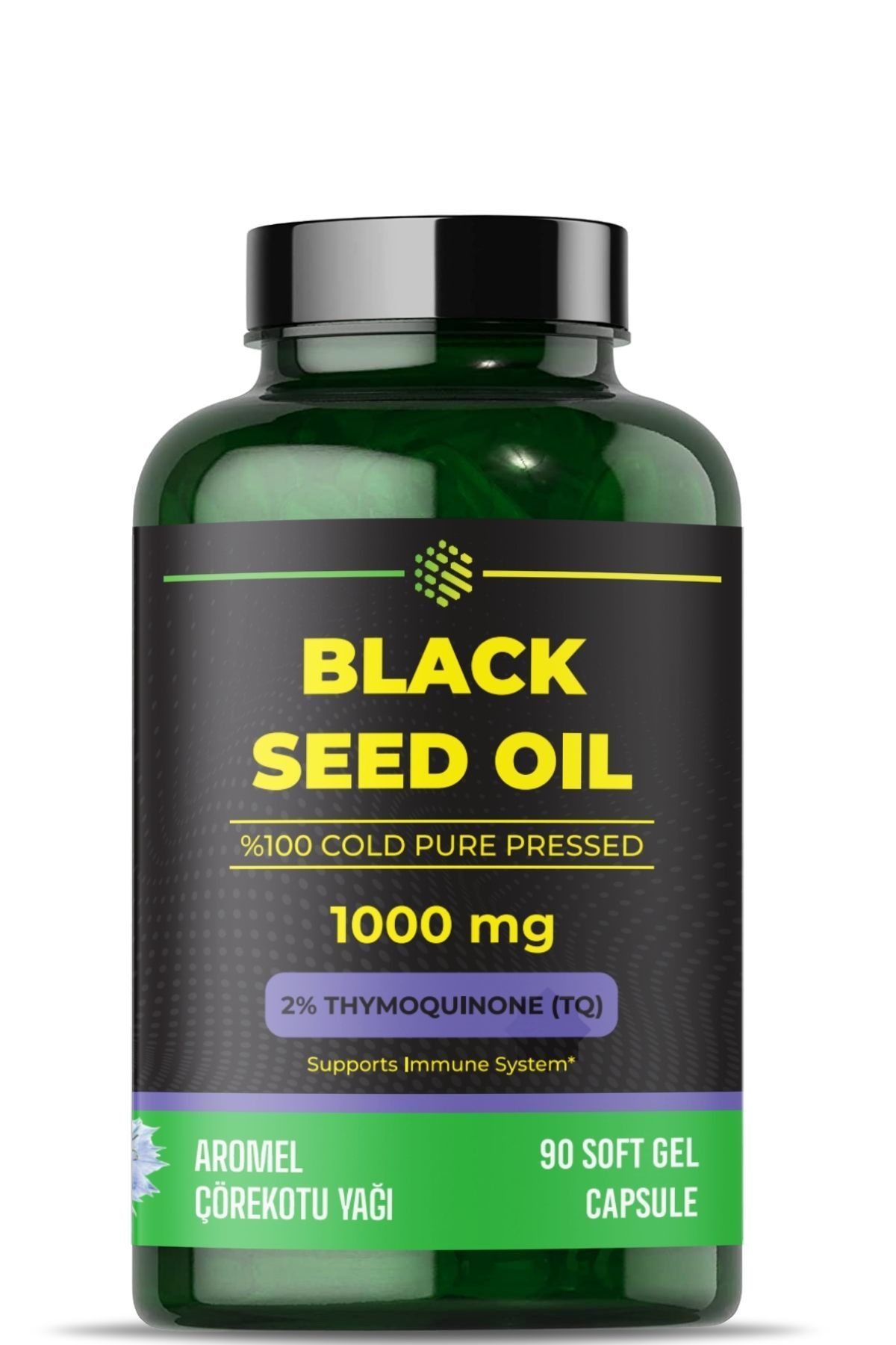 Çörek Otu Yağı Soft jel | 90 Kapsül | Soğuk Sıkım | Black Seed Oil Highest Thymoquinone