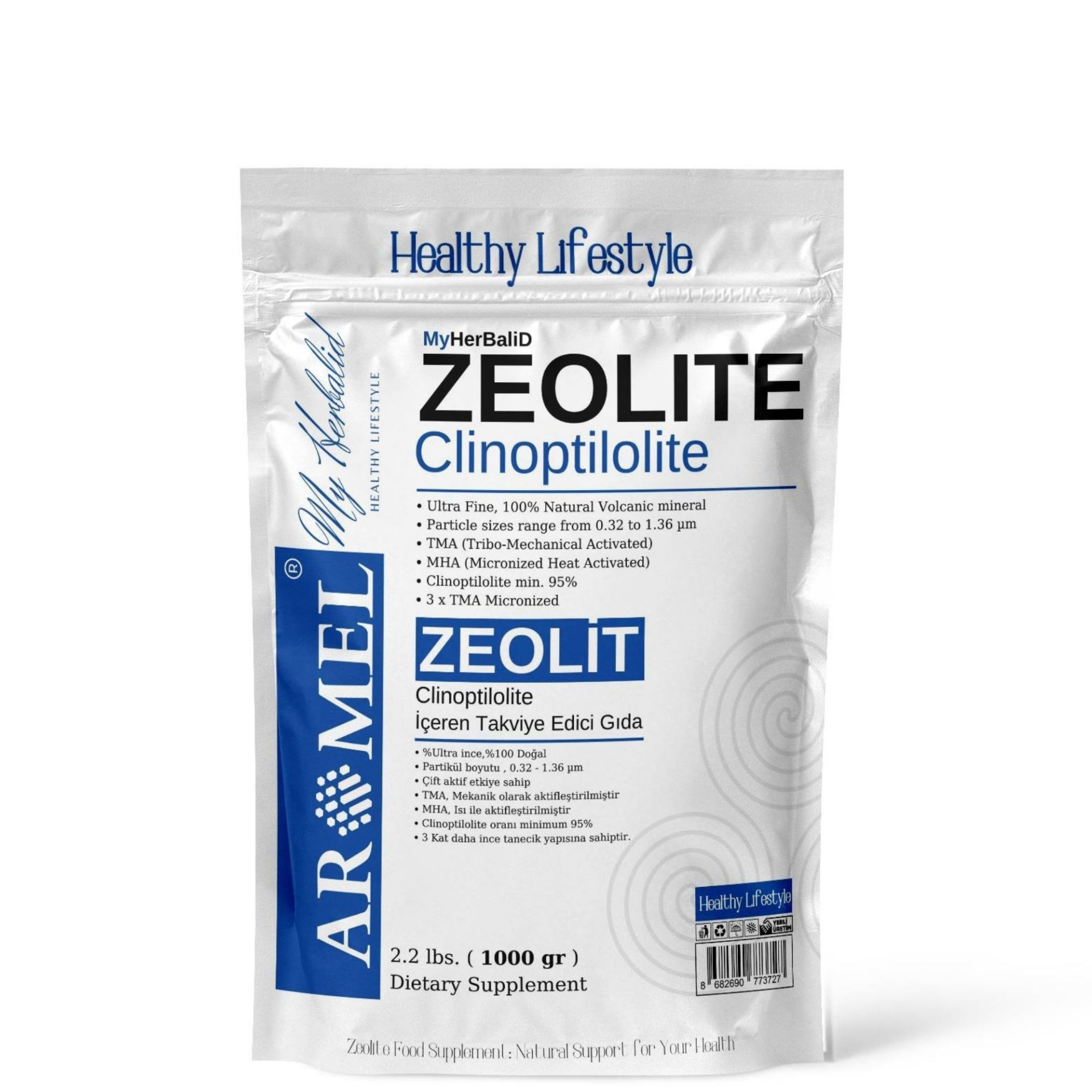 Zeolit Tozu | 1 kg | Ultra Fine | Mikronize Aktif Zeolit, Clinoptilolite