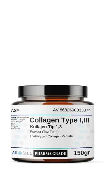 Kolajen Tip 1,3 | 150 gr | ‎Collagen Type I & III | Ekstra Saf Toz Form