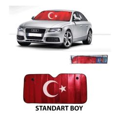 Güneşlik Perde Ön Standart Boy Türk Bayrağı