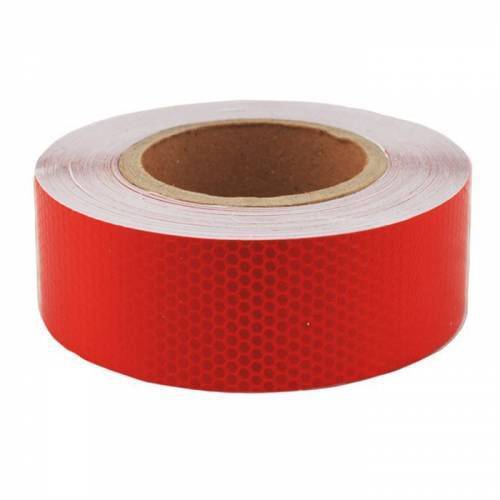 Fosfor Bant Şerit Petekli Kırmızı 10 cm x