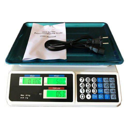Çift Ekran Dijital Elektronik Terazi Bakkal Manav Pazar Terazi