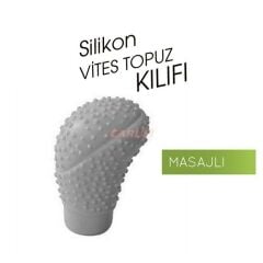 Carub Vites Topuzu Kılıfı Silikon Oval Masajlı Gri