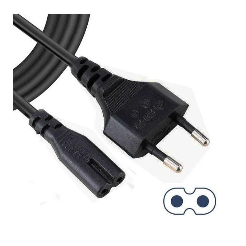 Teyp Fişi - Notebook Adaptör Işıldak Power Güç Kablosu 2 Pin 2 Adet