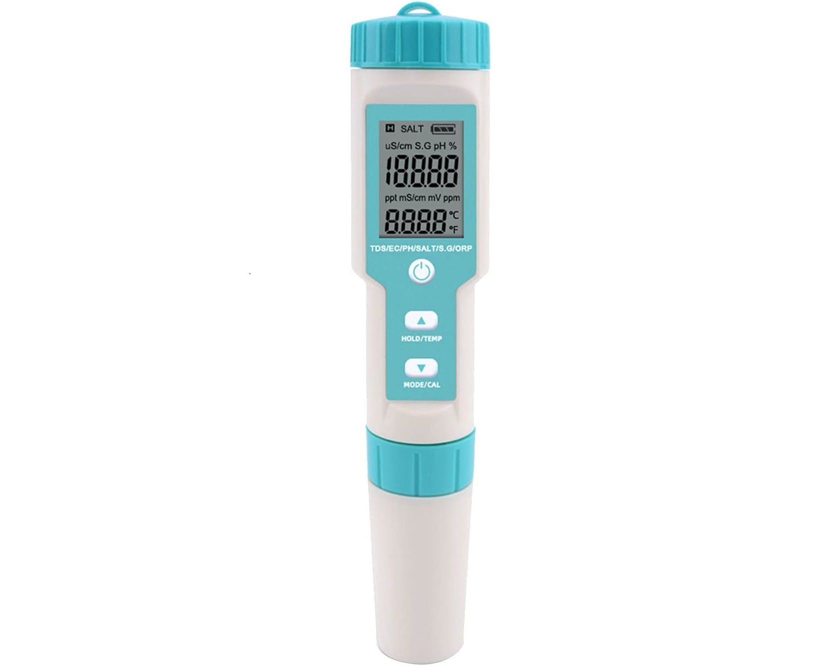 7in1 PH/TDS/EC/ORP/Deniz Suyu Ağırlık/Tuzluluk/Sıcaklık c-600 PH Ölçer Su Kalitesi Monitörü
