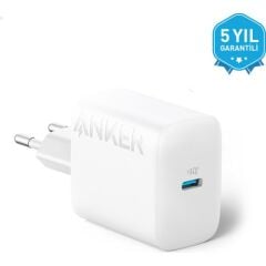 Anker 20W USB-C Şarj Cihazı - iPhone & Android ile Uyumlu Type-C Hızlı Şarj Adaptörü-  A2347 - Beyaz (Anker Türkiye Garantili)