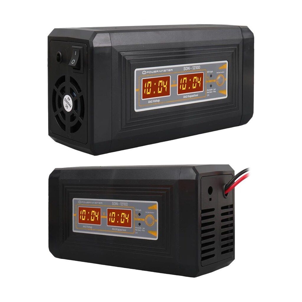 12 VOLT/24 VOLT - 10 AMPER DİGİTAL EKRANLI AKILLI KURU - ASİT - JEL AKü şarj cihazı
