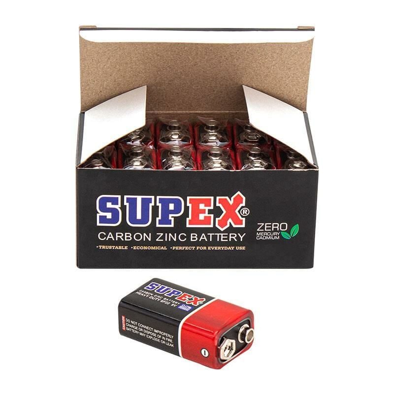 SUPEX 6F22 9 VOLT PİL (12 'Lİ PAKET)