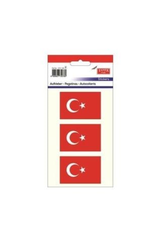 TANEX TÜRK BAYRAĞI STICKER10 LU (2 Lİ) STC-156