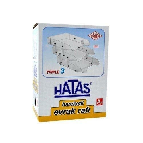 HATAS EVRAK RAFI PLASTİK 3 LÜ HAREKETLİ