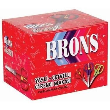 BRONS ÖĞRENCİ MAKASI YAYLI CETVELLİ 30 LU BR-701