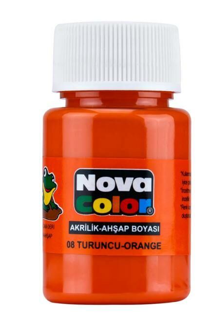 NOVA COLOR AKRİLİK BOYA 12 Lİ ŞİŞE TURUNCU