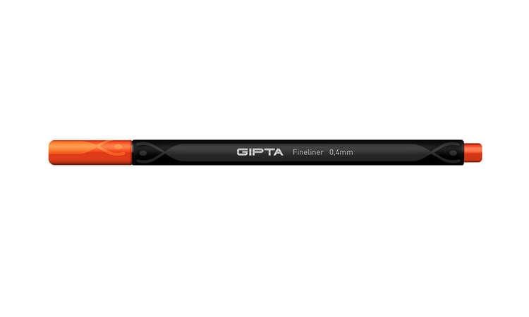 GIPTA FINELINER KALEM 0.4 PORTAKAL 12 Lİ