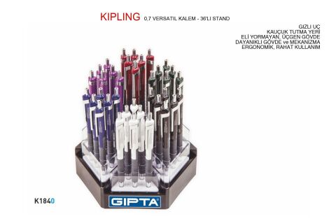 GIPTA KIPLING VERSATİL KALEM 6 RENK 0.7 36 LI