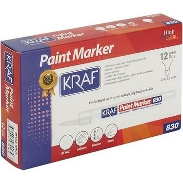 KRAF PAINT MARKÖR 830 BEYAZ 12 Lİ