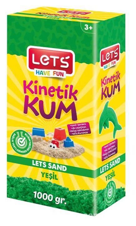 LETS KİNETİK KUM 1000 GR YEŞİL KARTON KUTU L-10170