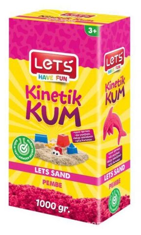 LETS KİNETİK KUM 1000 GR PEMBE KARTON KUTU L-10167