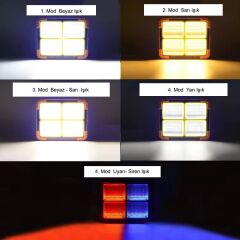 500w Watt Led Projektör Taşınabilir Sarı Beyaz Ve Çakar Işık Lamba