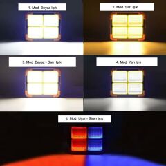 1000 Watt Led Projektör Taşınabilir Sarı Beyaz Ve Çakar Işık Lamba